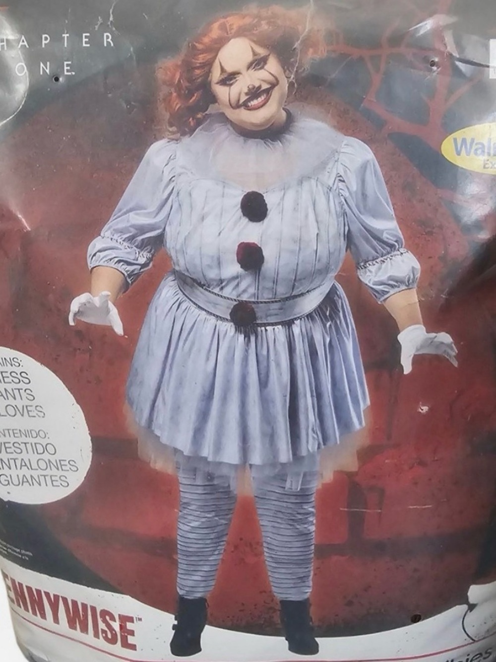 Rubie's Pennywise womens Costume - White, Black, Red 2X (20/22)